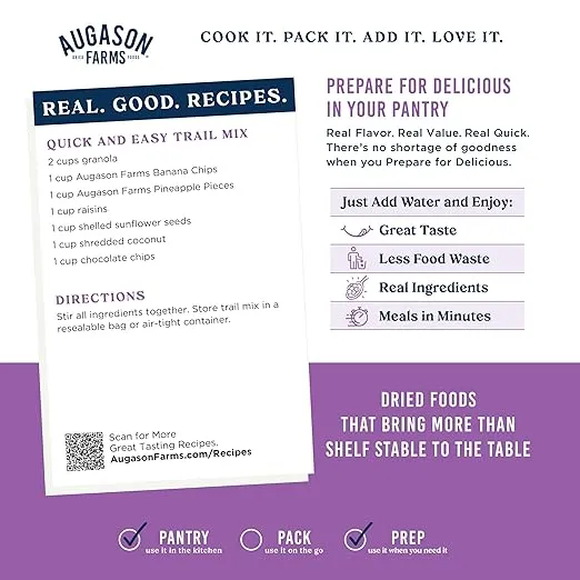 Augason Farms Sweetened Banana Chips Can, Emergency Food Supply, Everyday Meals, 31 Servings