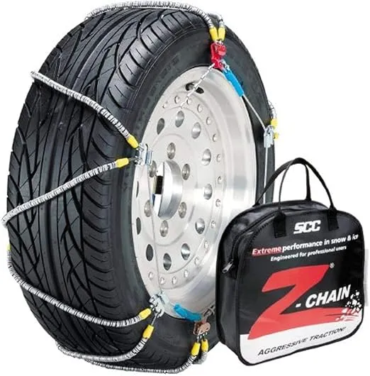 SCC Z-583 Z-Chain Extreme Performance Cable Tire Traction Chain - Set of 2