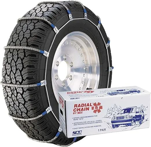 SCC TC2111MM Radial Chain LT Cable Tire Traction Chain for Light Trucks - Set of 2