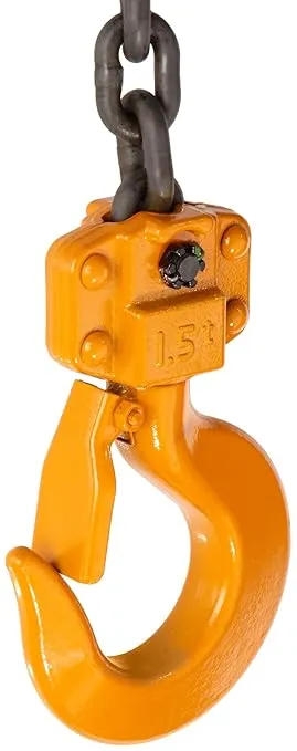 Harrington CF Hand Chain Hoist, Hook Mount, 1/2 Ton Capacity, 10' Lift, 12.8" Headroom, 1.1" Hook Opening
