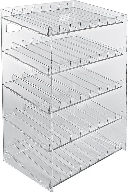 Azar Displays 222685 12" W x 8.5" D x 18.5" H 5-Tier Cosmetic Display for Counter, Pegboard and Slatwall