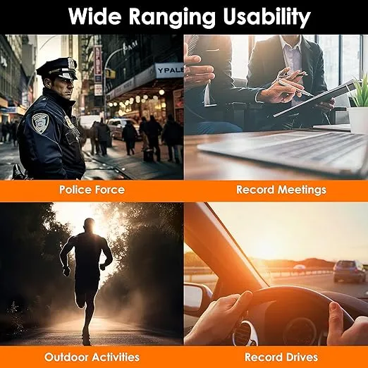 P2 FHD Body Camera - 1080P FHD Body Cam with Infrared Night Vision, Lightweight Wearable Camera, Video Surveillance, 8X Digital Zoom, 170 Degree Lens