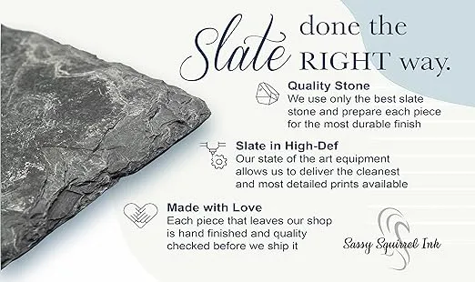 Ink Personalized Slate Stone Address Plaque - Address Signs for Houses - Customized House Sign - Outdoor House Number - Wall Decor Home Address Numbers (18"x8") - (Line Border Design)