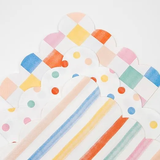 Meri Meri Colorful Pattern Small Napkins (Pack of 16)