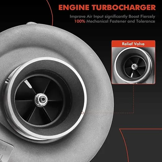 A-Premium Complete Turbo Turbocharger Kit, with Wastegate Actuator & Gasket, Compatible with Chevy, GMC Models - C1500, C3500, Express 2500 3500, K1500, K2500, K3500, 6.5L, Replace# 12533738, 12556124