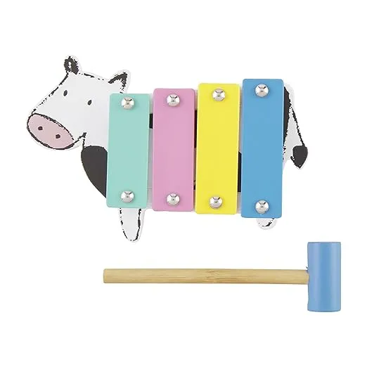 Mud Pie Children's Far, Xylophone Set, Cow