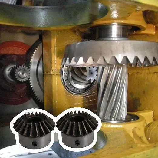 CNBTR 2PCS 45# Steel 2 Modulus 20 Teeth 14mm Hole Dia 90 Degrees Tapered Bevel Gear Wheel