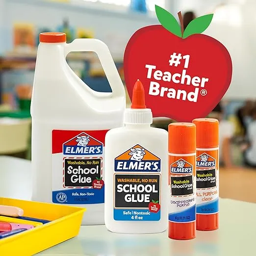 Elmer's All Purpose Glue Sticks, Washable, 22 Grams, 3 Count