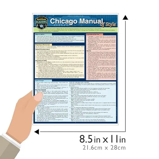 Chicago Manual Of Style Guidelines QuickStudy Laminated Reference Guide (QuickStudy Academic)
