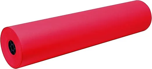 Pacon Decorol Art Paper Roll, 3-Feet by 500-Feet, Festive Red (100601)