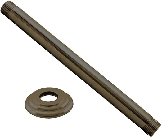 Westbrass 1/2" IPS x 6" Ceiling Mounted Shower Arm with Flange, Oil Rubbed Bronze, D3606A-12