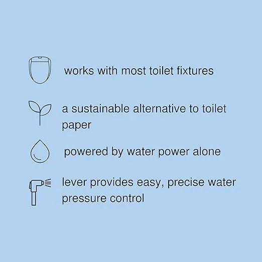 Brondell Hand Held Bidet Sprayer for Toilet: Brondell CleanSpa Advanced Bidet Attachment, Precision Pressure Control Jet Spray, Ergonomic Handheld Bidet for Toilet, Toilet Water Sprayer & Hose Set