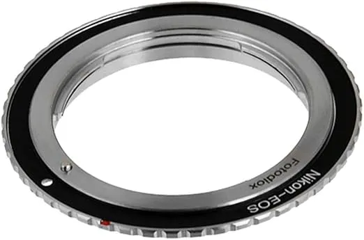 Fotodiox Lens Mount Adapter Compatible with Nikon Nikkor F Mount D/SLR Lens to Canon EOS (EF, EF-S) Mount D/SLR Camera Body - with Gen10 Focus Confirmation Chip