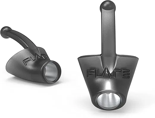Flare Calmer Pro Mini – Ear Plugs Alternative – Reduce Annoying Noises Without Blocking Sound – Premium Version - Soft Reusable Silicone with Aluminum Core - Black Ice