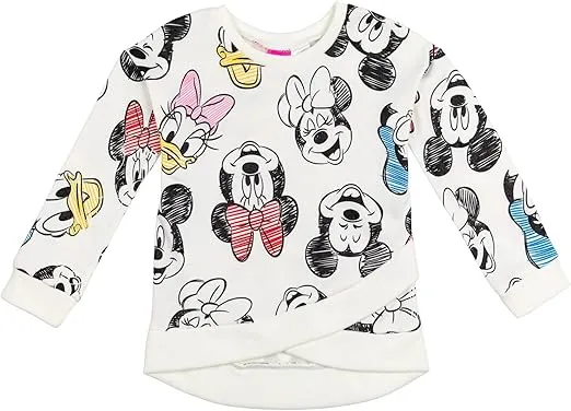 Disney Minnie Mouse Fleece Sweatshirt and Leggings Outfit Set Infant to Big Kid Sizes (12 Months - 14-16)