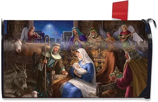 Briarwood Lane Holy Family Christmas Magnetic Mailbox Cover Nativity Standard