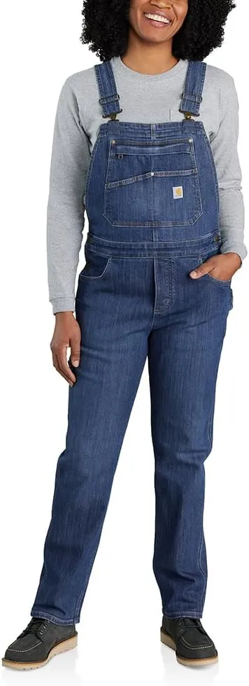 Carhartt Women's Rugged Flex Relaxed Fit Denim Bib Overall