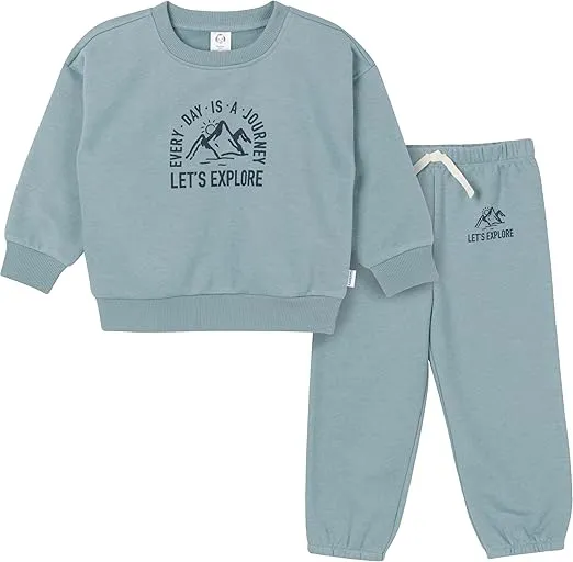 Gerber Baby & Toddler Boys' 2-Piece Fleece Sweatshirt and Jogger Set