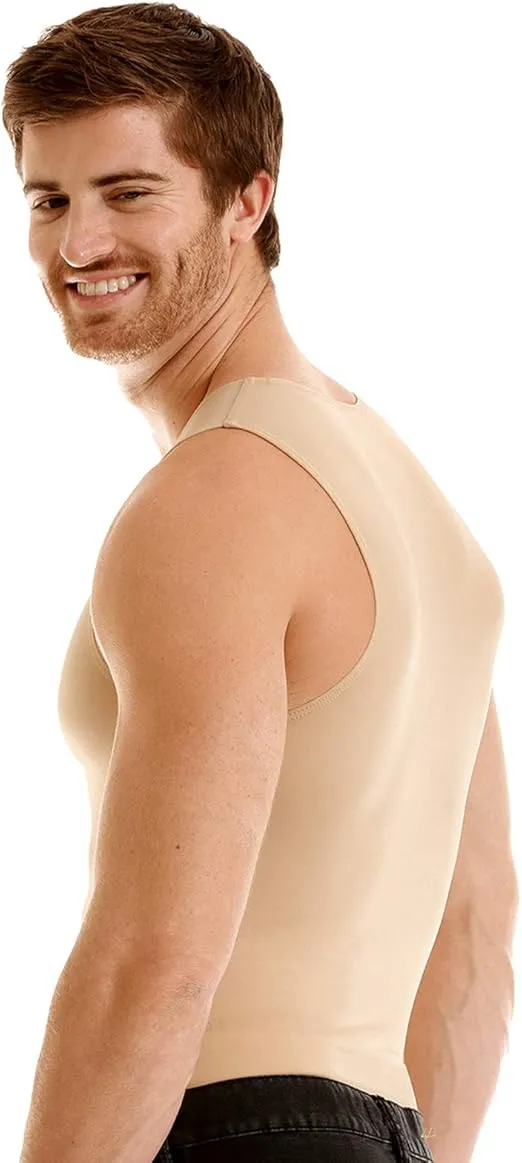 Insta Slim -Made in USA- Compression Tank-Top Shapewear for Men. Tummy Control Slimming Body-Shaper for Belly & Back Support