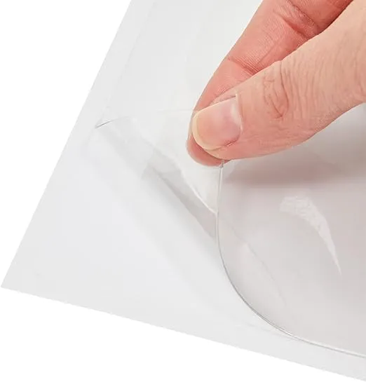 100 Pack Top Load 4x6 Photo Sleeves with Adhesive, Index Card Holder for Office Supplies, Clear Label Pockets for Small Business
