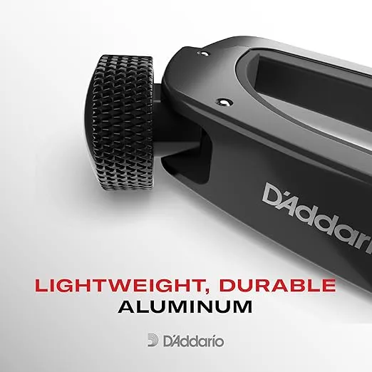 D'Addario Accessories NS Banjo Capo, Mandolin Capo - For 4 or 5 String Banjos and Mandolins - Micrometer Tension Adjustment for Buzz-Free, In-Tune Performance - Black