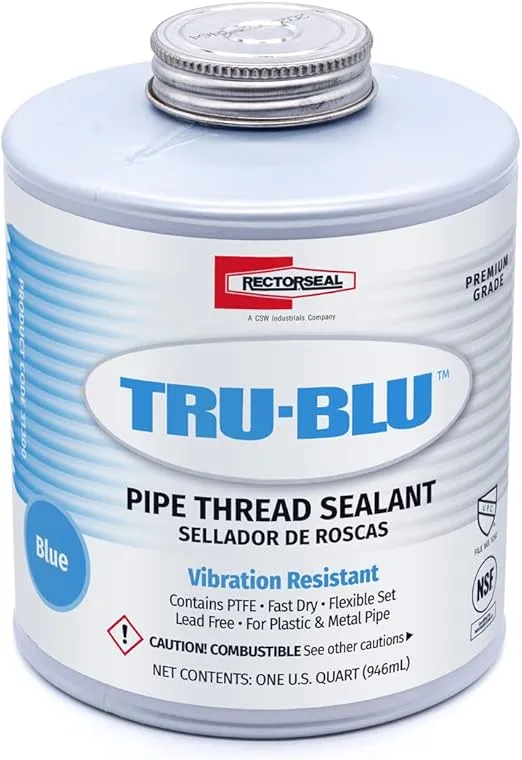 Rectorseal 31300 Quart Brush Top Tru-Blu Pipe Thread Sealant , Blue