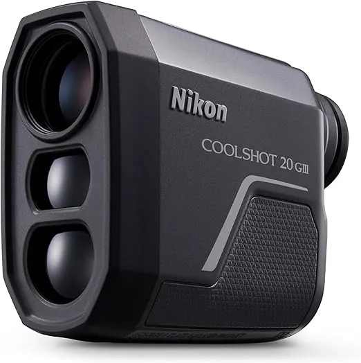 Nikon COOLSHOT 20 GIII Golf Rangefinder | Rainproof Laser rangefinder with Locked On Quake and 5 Year Warranty | Official Nikon USA Model