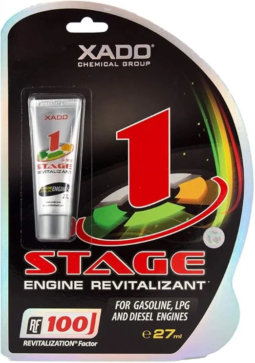 XADO Engine Oil Additive 1 Stage - Friction Modifier - Motor Restore Treatment - Performance Restoration - Protects Against Cold-Start Damage - For Gas, Diesel and LPG Engines - Revitalizant (Blister)