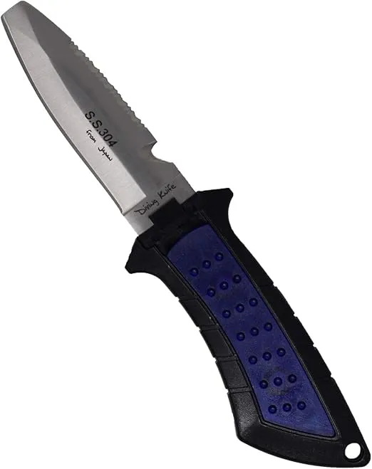 Scuba Choice Diving Low Volume Stainless Steel Blunt Tip BCD Knife, Blue