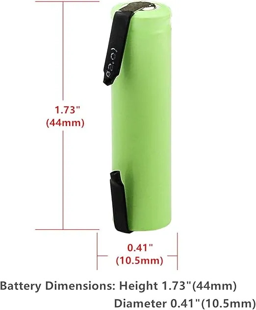 Kastar 2-Pack 1.2V Ni-MH AAA 1000mAh Rechargeable Battery w/Tabs Compatible with Electric Razors Toothbrushe High power Static Applications (Telecoms UPS and Smart grid) Electric Moped Waterpik