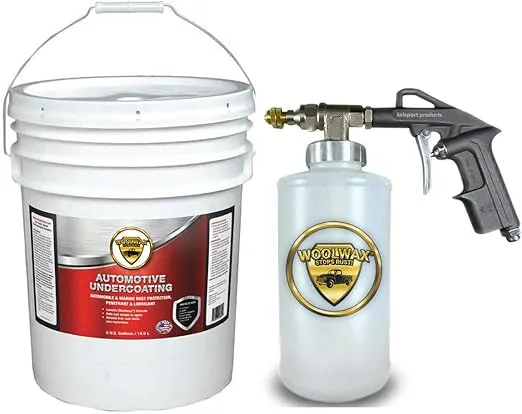 woolwax Lanolin Vehicle undercoating 5 Gallon Pail BLACK w/PRO Spray Applicator & 2 wands.