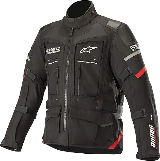 Alpinestars Andes Pro Men's Drystar Street Motorcycle Jackets - Black/Red/Large