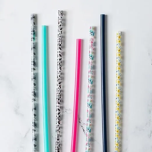 Swig Life Reusable Straws Picnic Tall Straw Set & Cleaning Brush, Each Straw is 10.25 inch Long (Fits Swig Life 20oz Tumblers, 22oz Tumblers, and 32oz Tumblers)