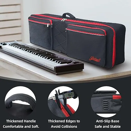 49 Key Keyboard Case Carrying Bag - Electric Keyboard Piano Gig Bag - Lightweight Waterproof Oxford MIDI Controller Keyboard Shoulder Bag