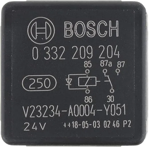 BOSCH 0332209204 Changeover Mini Relay - 5 Pins, 24 V, 20/10 A - Single
