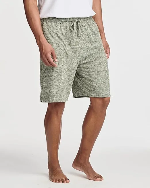 Real Essentials 3 Pack: Men's Soft Pajama Shorts with Drawstring & Pockets 4-Way Stretch & Wicking (Available In Big & Tall)