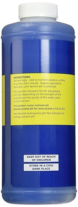 General Hydroponics pH Up Liquid Fertilizer, 1-Quart - 2 Pack