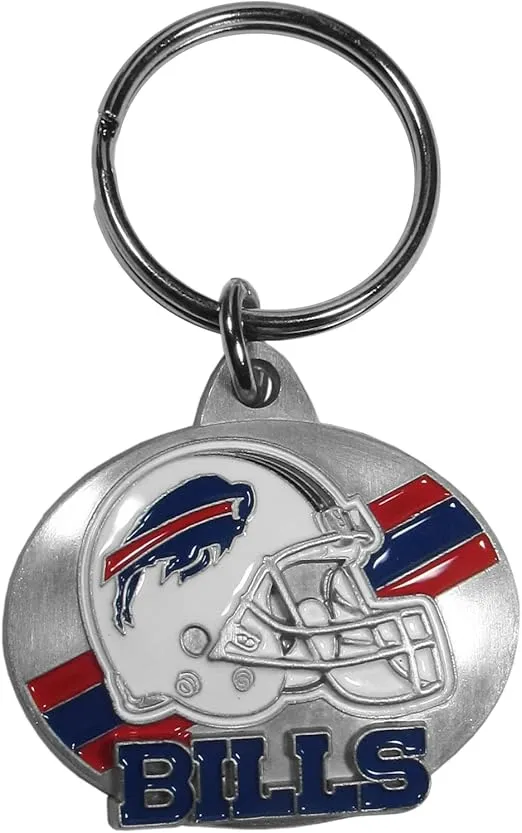 Siskiyou NFL unisex-adult Oval Carved Metal Key Chain