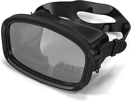 ATACLETE Bermuda Dive Mask: USAF Spec War Dive Mask, High Volume Scuba Mask for Freediving, Snorkeling & Spearfishing - Wide-Angle Tempered Glass Single Lens, Comfortable Fit, Dive Mask for Adults