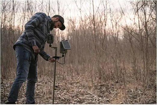 Stealth Cam Adjustable 29"-49" Expandable Height 1/4" Tripod Multi-Pivot Stable Rugged Steel Hunting Trail Camera & Solar Pak Battery Mounting Post