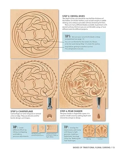 Get Started in Leather Crafting: Step-by-Step Techniques and Tips for Crafting Success (Design Originals) Beginner-Friendly Projects, Basics of Leather Preparation, Tools, Stamps, Embossing, & More