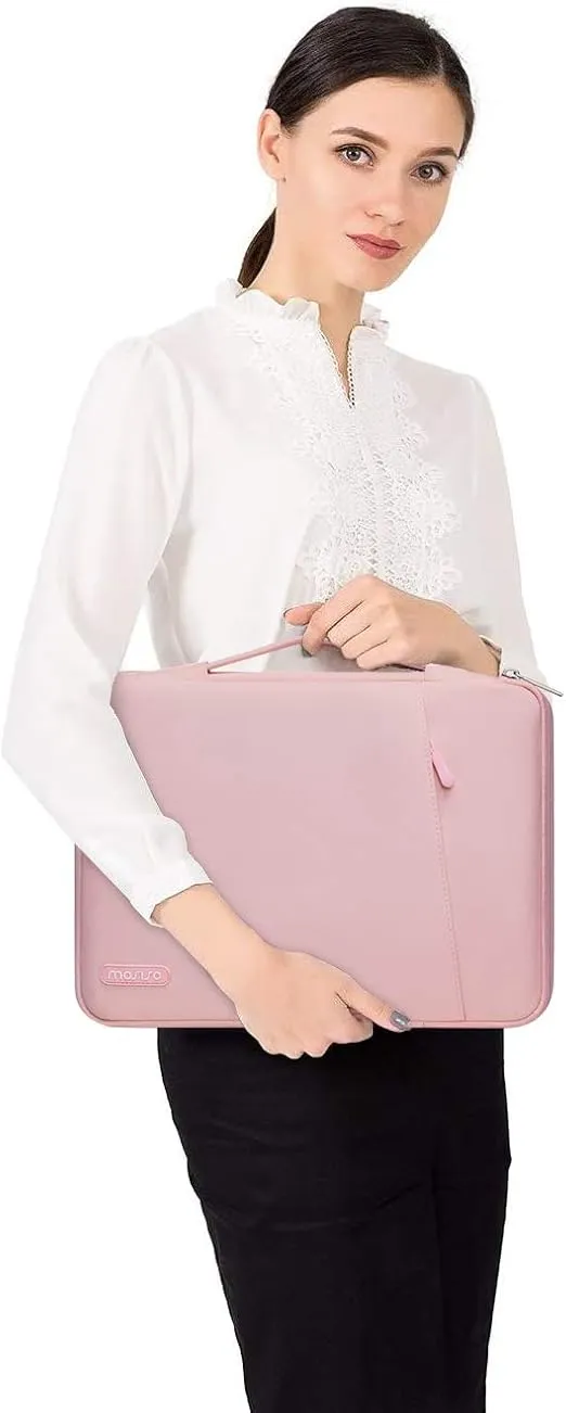 MOSISO Compatible with MacBook Air 13 inch Case 2022 2021 2020 2019 2018 Release A2337 M1 A2179 A1932 Retina Display Touch ID, Plastic Hard Shell&360 Protective Sleeve Bag&Keyboard Skin, Rose Quartz