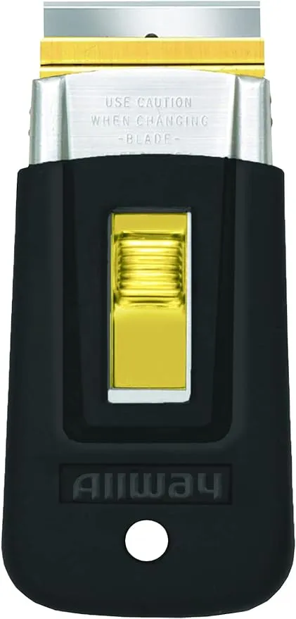 ALLWAY SGS Soft-Grip Retractable Glass Scraper with 5 Blades