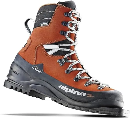 Alpina Sports Alaska 75 Leather 3 Pin 75 mm Backcountry Cross Country Nordic Ski Boots