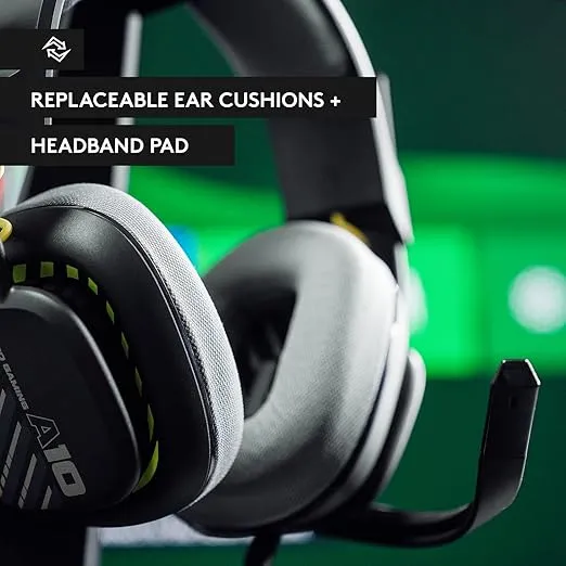 Astro A10 Gaming Headset Gen 2 Wired Headset - Over-Ear Gaming Headphones with flip-to-Mute Microphone, 32 mm Drivers, Playstation 5, Playstation 4, Nintendo Switch, PC, Mac - Black - Bulk Packaging