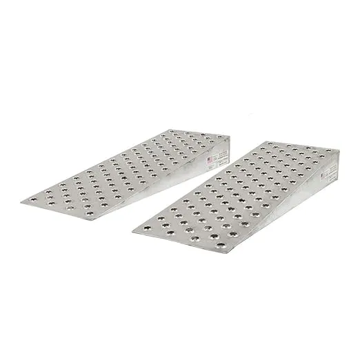 Guardian Aluminum Punch Plate Surface Shipping Container Ramp Wedges - 48" L x 16" W
