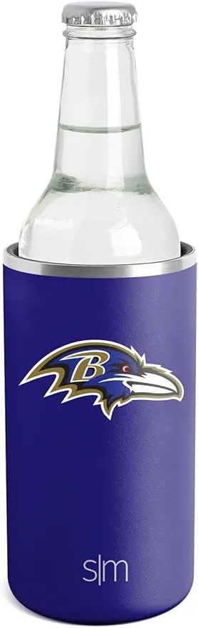 Simple Modern Officially Licensed NFL Baltimore Ravens Gifts for Men, Women, Dads, Fathers Day | Insulated Ranger Bottle Cooler for Standard Glass Bottles - Beer, Seltzer, and Soda