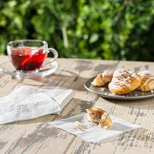 Comfy Package [1000 Count - 4.5 x 4.5 Folded] White Beverage Napkins - 1-Ply Bulk Cocktail Napkins, Restaurant Bar Paper Napkins and Party Napkins - 9x9 Unfolded