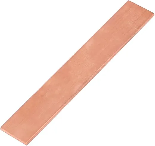 1/8" x 1" C110 Copper Flat BAR 6" Long Solid .250" Plate Mill