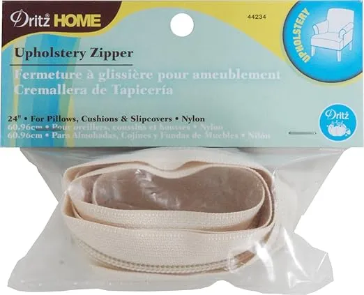 Dritz Nylon Upholstery Zipper 24'- Cream